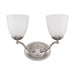 Vanity Nuvo 60-5032 Patton - 2 Light - Vanity Fixture with Frosted Glass - Brushed Nickel Finish Nuvo