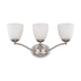Vanity Nuvo 60-5033 Patton - 3 Light - Vanity Fixture with Frosted Glass - Brushed Nickel Finish Nuvo