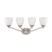 Vanity Nuvo 60-5034 Patton - 4 Light - Vanity Fixture with Frosted Glass - Brushed Nickel Finish Nuvo
