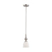 Mini Pendant Nuvo 60-5037 Patton - 1 Light - Mini Pendant with Frosted Glass - Brushed Nickel Finish Nuvo