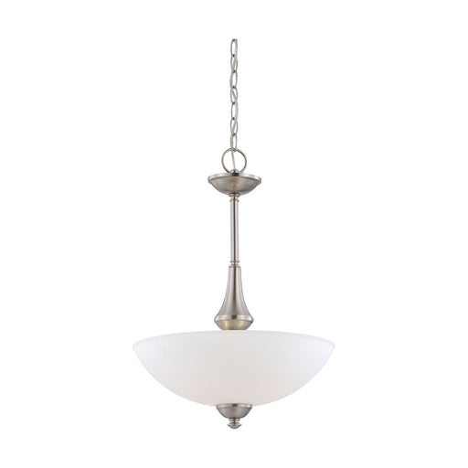 Pendant Nuvo 60-5038 Patton - 3 Light - Pendant with Frosted Glass - Brushed Nickel Finish Nuvo