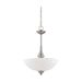 Pendant Nuvo 60-5038 Patton - 3 Light - Pendant with Frosted Glass - Brushed Nickel Finish Nuvo