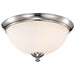 Flush Mount Nuvo 60-5041 Patton - 3 Light - Flush Fixture with Frosted Glass - Brushed Nickel Finish Nuvo