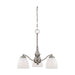 Chandelier Nuvo 60-5042 Patton - 3 Light - Chandelier (Arms Down) with Frosted Glass - Brushed Nickel Finish Nuvo