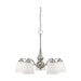 Chandelier Nuvo 60-5043 Patton - 5 Light - Chandelier (Arms Down) with Frosted Glass - Brushed Nickel Finish Nuvo