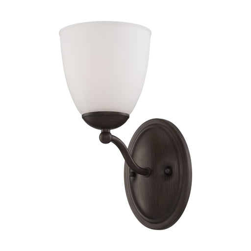 Vanity Nuvo 60-5131 Patton - 1 Light - Vanity Fixture with Frosted Glass - Prairie Bronze Finish Nuvo