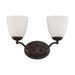 Vanity Nuvo 60-5132 Patton - 2 Light - Vanity Fixture with Frosted Glass - Prairie Bronze Finish Nuvo