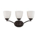 Vanity Nuvo 60-5133 Patton - 3 Light - Vanity Fixture with Frosted Glass - Prairie Bronze Finish Nuvo