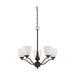 Chandelier Nuvo 60-5135 Patton - 5 Light - Chandelier (Arms Up) with Frosted Glass - Prairie Bronze Finish Nuvo