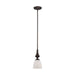 Mini Pendant Nuvo 60-5137 Patton - 1 Light - Mini Pendant with Frosted Glass - Prairie Bronze Finish Nuvo