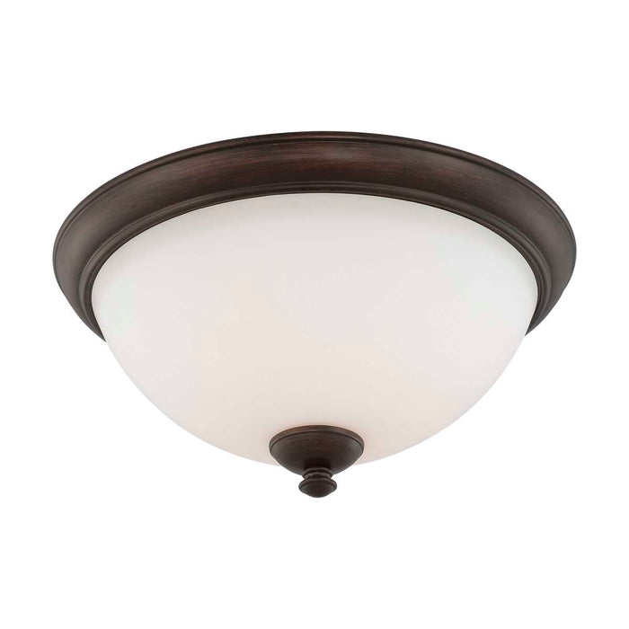 Flush Mount Nuvo 60-5141 Patton - 3 Light - Flush Fixture with Frosted Glass - Prairie Bronze Finish Nuvo