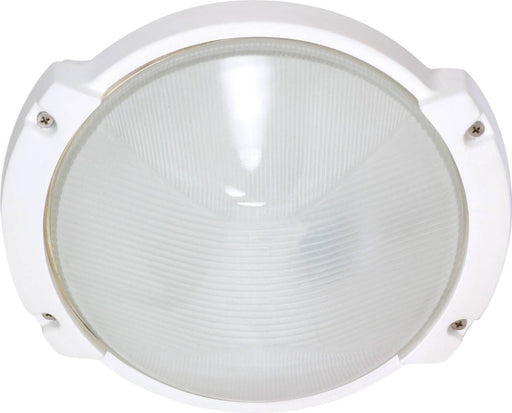 Bulk Head Nuvo 60-516 1 Light - 11 in. - Oblong Round Bulk Head - Die Cast Bulk Head - Semi Gloss White Finish Nuvo