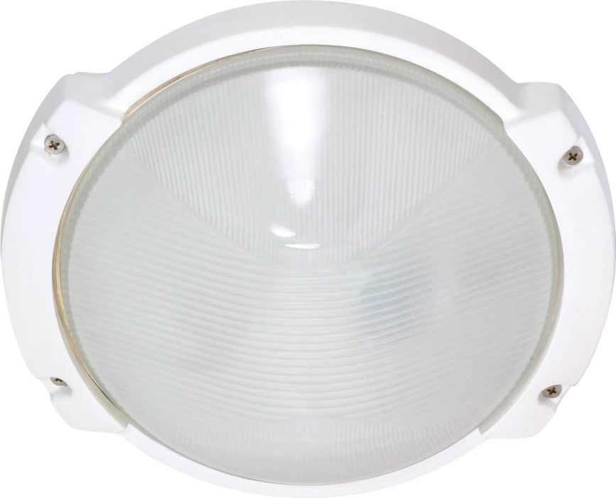 Bulk Head Nuvo 60-516 1 Light - 11 in. - Oblong Round Bulk Head - Die Cast Bulk Head - Semi Gloss White Finish Nuvo