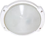 Bulk Head Nuvo 60-516 1 Light - 11 in. - Oblong Round Bulk Head - Die Cast Bulk Head - Semi Gloss White Finish Nuvo