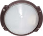 Bulk Head Nuvo 60-517 1 Light - 11 in. - Oblong Round Bulk Head - Die Cast Bulk Head - Architectural Bronze Finish Nuvo