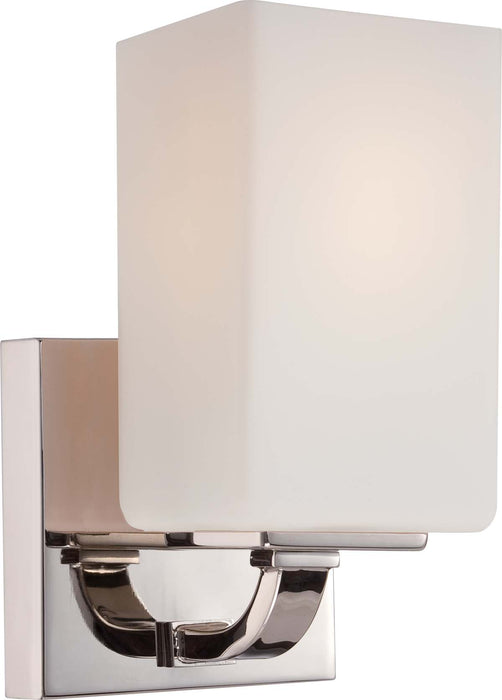Vanity Nuvo 60-5181 Vista - 1 Light - Vanity Fixture with Etched Opal Glass - Polished Nickel Finish Nuvo