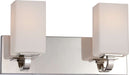 Vanity Nuvo 60-5182 Vista - 2 Light - Vanity Fixture with Etched Opal Glass - Polished Nickel Finish Nuvo