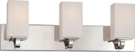 Vanity Nuvo 60-5183 Vista - 3 Light - Vanity Fixture with Etched Opal Glass - Polished Nickel Finish Nuvo