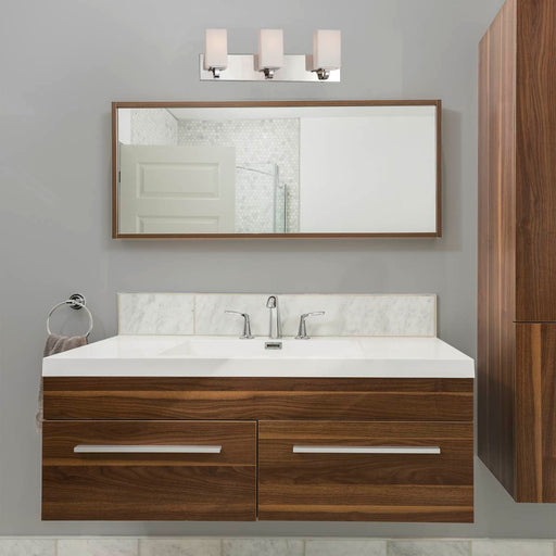 Vanity Nuvo 60-5183 Vista - 3 Light - Vanity Fixture with Etched Opal Glass - Polished Nickel Finish Nuvo
