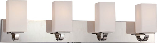Vanity Nuvo 60-5184 Vista - 4 Light - Vanity Fixture with Etched Opal Glass - Polished Nickel Finish Nuvo