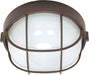 Bulk Head Nuvo 60-519 1 Light - 10 in. - Round Cage Bulk Head - Die Cast Bulk Head - Architectural Bronze Finish Nuvo