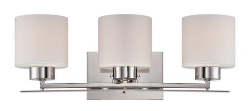 Vanity Nuvo 60-5203 Parallel - 3 Light - Vanity Fixture with Etched Opal Glass - Polished Nickel Finish Nuvo