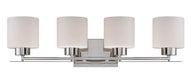 Vanity Nuvo 60-5204 Parallel - 4 Light - Vanity Fixture with Etched Opal Glass - Polished Nickel Finish Nuvo