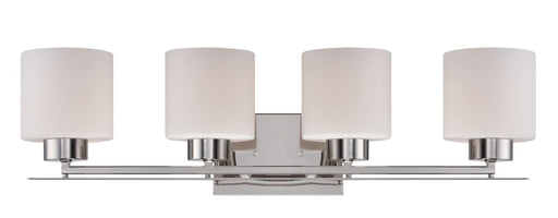 Vanity Nuvo 60-5204 Parallel - 4 Light - Vanity Fixture with Etched Opal Glass - Polished Nickel Finish Nuvo