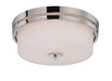 Flush Mount Nuvo 60-5207 Parallel - 3 Light - Flush Fixture with Etched Opal Glass - Polished Nickel Finish Nuvo