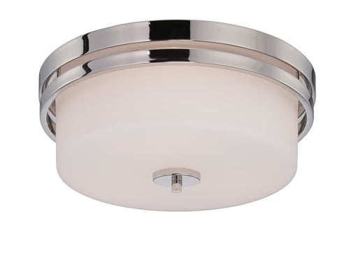 Flush Mount Nuvo 60-5207 Parallel - 3 Light - Flush Fixture with Etched Opal Glass - Polished Nickel Finish Nuvo