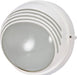 Bulk Head Nuvo 60-520 1 Light - 10 in. - Round Hood Bulk Head - Die Cast Bulk Head - Semi Gloss White Finish Nuvo