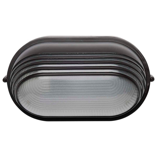 Bulk Head Nuvo 60-523 1 Light - 10 in. - Oval Hood Bulk Head - Die Cast Bulk Head - Architectural Bronze Finish Nuvo
