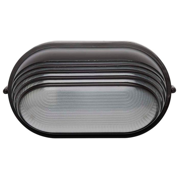 Bulk Head Nuvo 60-523 1 Light - 10 in. - Oval Hood Bulk Head - Die Cast Bulk Head - Architectural Bronze Finish Nuvo