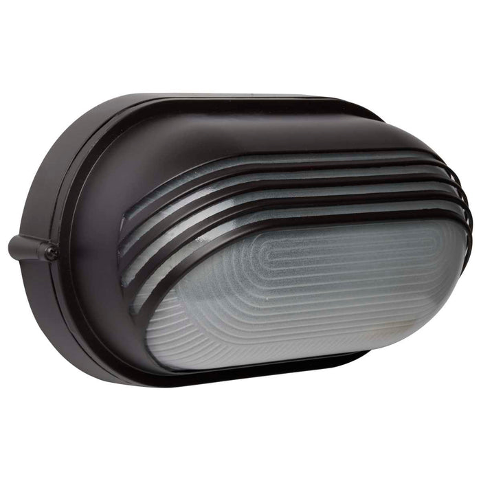 Bulk Head Nuvo 60-523 1 Light - 10 in. - Oval Hood Bulk Head - Die Cast Bulk Head - Architectural Bronze Finish Nuvo