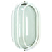 Bulk Head Nuvo 60-524 1 Light - 10 in. - Oval Cage Bulk Head - Die Cast Bulk Head - Semi Gloss White Finish Nuvo