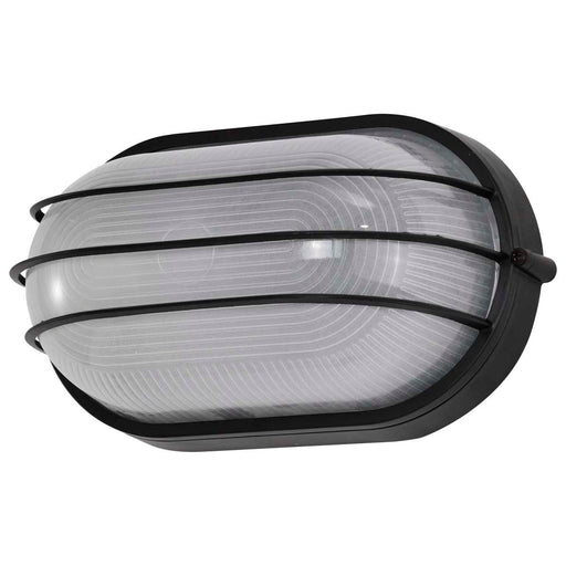 Bulk Head Nuvo 60-525 1 Light - 10 in. - Oval Cage Bulk Head - Die Cast Bulk Head - Architectural Bronze Finish Nuvo