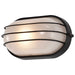 Bulk Head Nuvo 60-525 1 Light - 10 in. - Oval Cage Bulk Head - Die Cast Bulk Head - Architectural Bronze Finish Nuvo