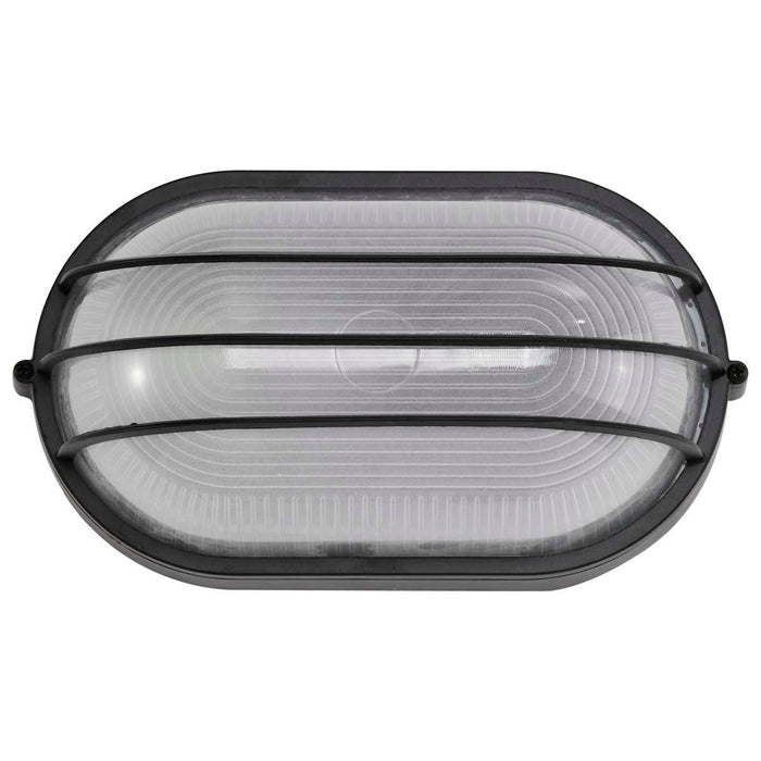 Bulk Head Nuvo 60-525 1 Light - 10 in. - Oval Cage Bulk Head - Die Cast Bulk Head - Architectural Bronze Finish Nuvo