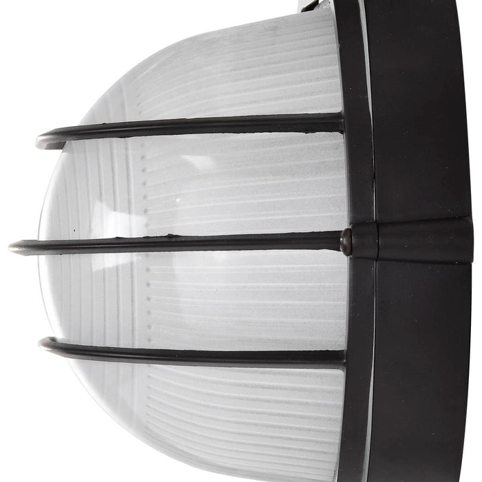 Bulk Head Nuvo 60-525 1 Light - 10 in. - Oval Cage Bulk Head - Die Cast Bulk Head - Architectural Bronze Finish Nuvo