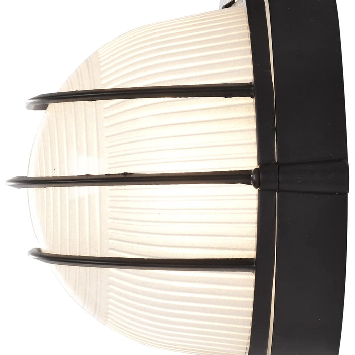 Bulk Head Nuvo 60-525 1 Light - 10 in. - Oval Cage Bulk Head - Die Cast Bulk Head - Architectural Bronze Finish Nuvo