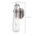 Sconce Nuvo 60-5261 Beaker - 1 Light - Wall Sconce with Clear Glass - Lamp Included - Brushed Nickel Finish Nuvo