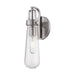 Sconce Nuvo 60-5261 Beaker - 1 Light - Wall Sconce with Clear Glass - Lamp Included - Brushed Nickel Finish Nuvo