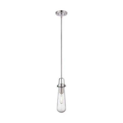 Mini Pendant Nuvo 60-5262 Beaker - 1 Light - Mini Pendant with Clear Glass - Lamp included - Brushed Nickel Finish Nuvo
