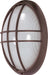 Bulk Head Nuvo 60-529 1 Light - 13 in. - Large Oval Cage Bulk Head - Die Cast Bulk Head - Architectural Bronze Finish Nuvo