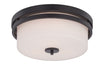 Flush Mount Nuvo 60-5307 Parallel - 3 Light - Flush Fixture with Etched Opal Glass - Aged Bronze Finish Nuvo