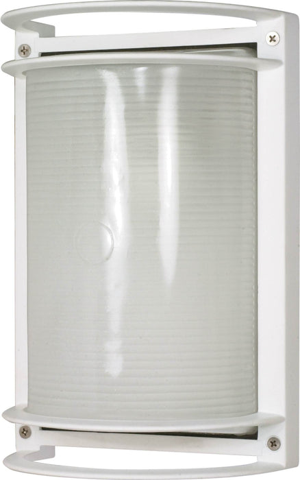 Bulk Head Nuvo 60-530 1 Light - 10 in. - Rectangle Bulk Head - Die Cast Bulk Head - Semi Gloss White Finish Nuvo
