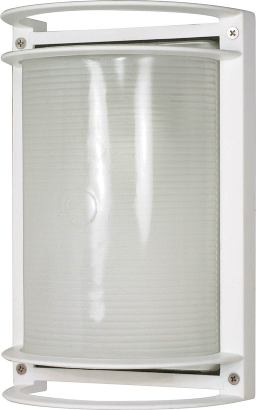 Bulk Head Nuvo 60-530 1 Light - 10 in. - Rectangle Bulk Head - Die Cast Bulk Head - Semi Gloss White Finish Nuvo