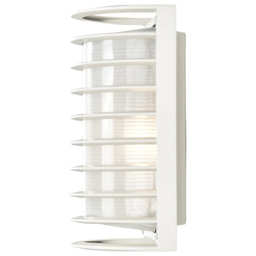 Bulk Head Nuvo 60-532 1 Light - 10 in. - Rectangle Cage Bulk Head - Die Cast Bulk Head - Semi Gloss White Finish Nuvo