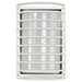 Bulk Head Nuvo 60-532 1 Light - 10 in. - Rectangle Cage Bulk Head - Die Cast Bulk Head - Semi Gloss White Finish Nuvo
