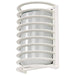 Bulk Head Nuvo 60-532 1 Light - 10 in. - Rectangle Cage Bulk Head - Die Cast Bulk Head - Semi Gloss White Finish Nuvo